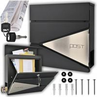 Skrzynka Pocztowa Na Listy Ulotki Gazety Listowa Stalowa 2X Kluczyk Steel