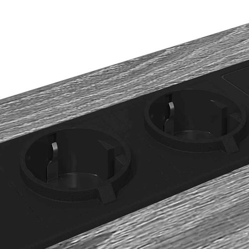 Nocna szafka z stacją ładującą 2 pcs Szary dąb sonoma na Arena.pl