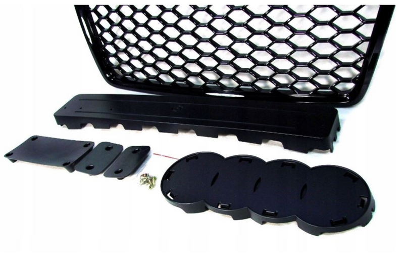 NOWY Grill Atrapa RS LOOK Audi A3 8P Od 2005 Do 2008 POŁYSK PLASTER MIODU zdjęcie 7