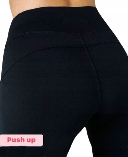 Damskie kryjące legginsy push-up modelujące wysoki stan dzwony M/L 280 na Arena.pl