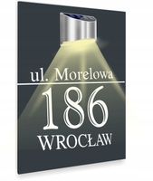 antracyt TABLICZKA podświetlana ADRESOWA numer i adres dibond 30x20 cm