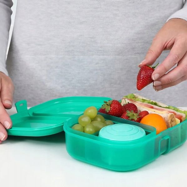 ŚNIADANIÓWKA SISTEMA LUNCHBOX POJEMNIK SOS BOX BENTO 1100ML Z PRZEGRÓDKAMI zdjęcie 3