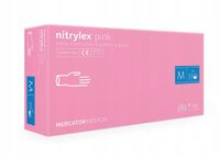 Rękawice nitrylowe nitrylex pink M 100 szt.