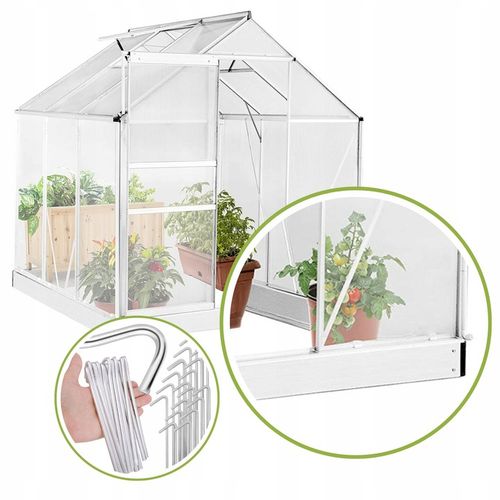 SZKLARNIA OGRODOWA POLIWĘGLAN DOMEK 1,9x1,95m 3,61m2 OCHRONA UV na Arena.pl