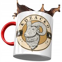 Kubek Czerwony Śmieszny Kozacko Prezent Z Nadrukiem Ze Zdjęciem