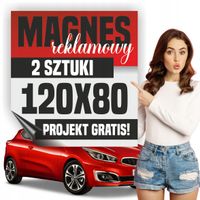 Reklama magnetyczna magnes reklamowy na auto firmowe 120x80 cm - 2 szt