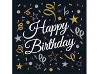 Serwetki, B&C Happy Birthday, 33 cm x 33 cm, 20 szt.