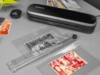 LAMINATOR A4 LAMINARKA + GRATIS 100 Folii A4 TRYMER ZAOKRĄGLACZ ZESTAW