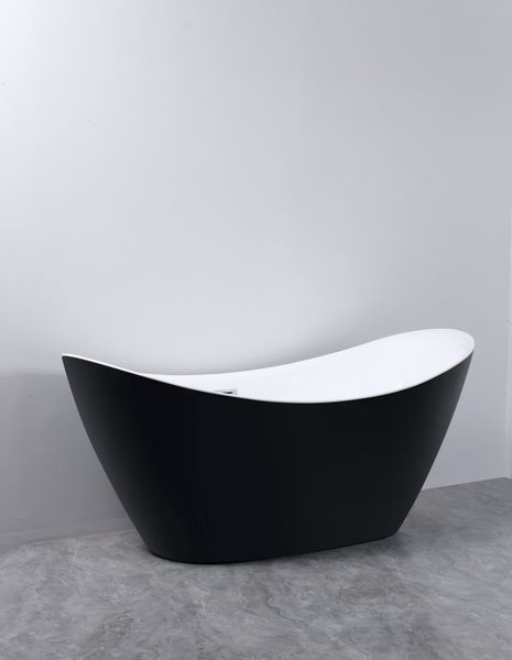 Wanna wolnostojąca Malta Czarno-biała zdjęcie 8