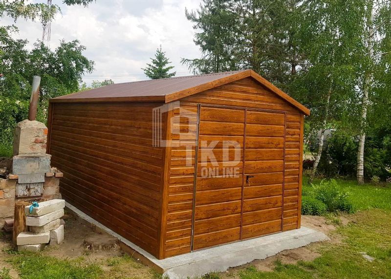 Domek Ogrodowy - Schowek - 3x5 Drewnopodobny - Dwuspadowy TKD133 zdjęcie 6