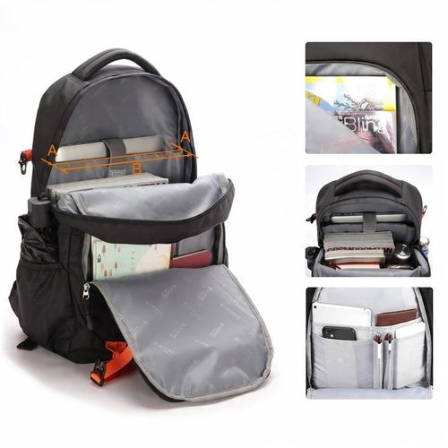 Wszechstronny plecak miejski szkolny 27L czarny AOKING - idealny na codzień na Arena.pl