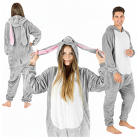 Piżama jednoczęściowa damska królik onesie kigurumi kombinezon na zamek L