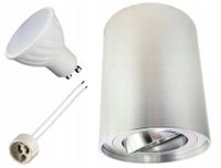 Oprawa NATYNKOWA ruchoma spot SREBRNA LED GU10 5W