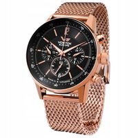 Zegarek Męski Vostok Europe VK63-560B689B różowe złoto bransoleta