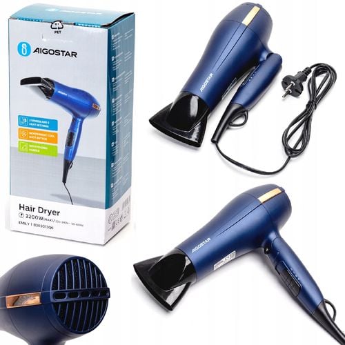Suszarka Do Włosów Aigostar 2200W 2 Prędkości 3 Poziomy Temperatury na Arena.pl