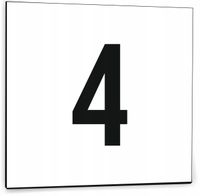 TABLICZKA Z NADRUKIEM DIBOND 10x10 cm NUMERKI na drzwi numer cyfa biała