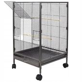 Klatka metalowa dla ptaków domowych egzotycznych woliera pojemna duża 80 cm