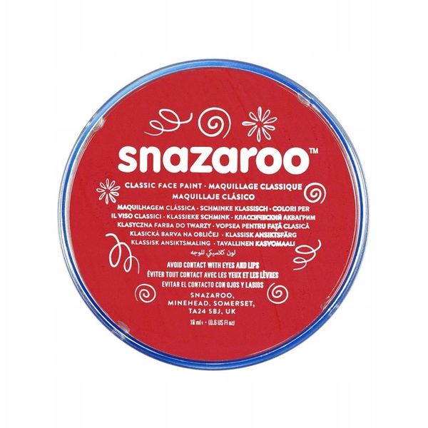 FARBA DO MALOWANIA TWARZY CZERWONA 18ml SNAZAROO zdjęcie 1