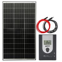 ZESTAW FOTOWOLTAICZNY 170W SOLARNY DO KAMPERA ŁODZI JACHTU MPPT