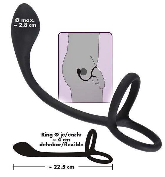 Black Velvets Cock + Ball Ring zdjęcie 8