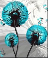 60CM 50CM OBRAZ ŚCIENNY DMUCHAWCE TURKUSACH DRUK PŁÓTNO