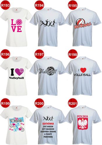 damska Koszulka kibica SIATKÓWKI T-SHIRT nadruk na Arena.pl
