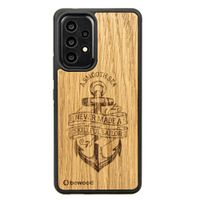 drewniane etui na samsung galaxy a53 5g kotwica dąb