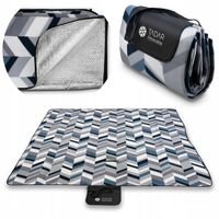 MATA KOC PIKNIKOWY Z TERMO IZOLACJA 200X200CM SZARO GRANAT