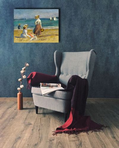 Figures on the Beach, Auguste Renoir - obraz na płótnie 80x60 cm na Arena.pl