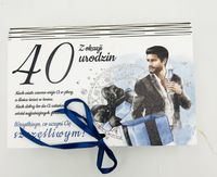 kasetka duża dzielona kolor elegant pan- z okazji 40-tych urodzin
