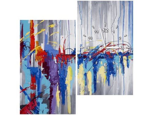 60X60CM ZEGAR ABSTRAKCYJNY WODOSPAD OBRAZ DREWNO ŚCIAN KWADRAT na Arena.pl