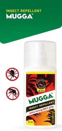 2x SPRAY NA KOMARY KLESZCZE MUGGA STRONG 50% muga na Arena.pl