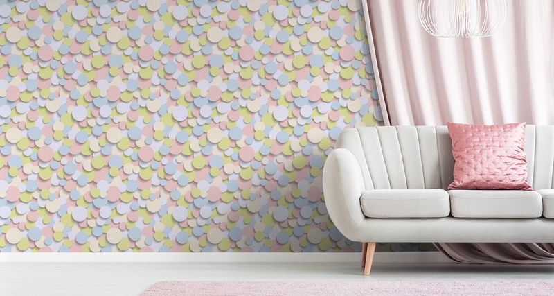 Tapeta Kolorowe Koła - Efekt 3D zdjęcie 2