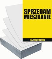 Ulotki A6 reklamowe firmowe 1000 szt projekt w cenie SPRZEDAM MIESZKANIE