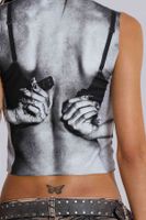 Jaded London Back Bra Illision Print Tank roz.4UK/32EU