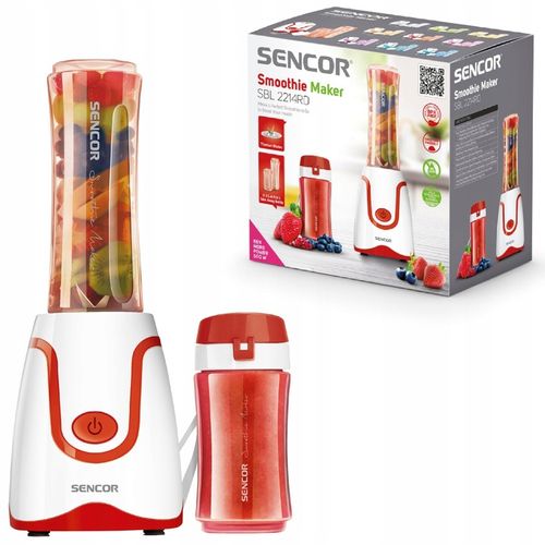 Blender kielichowy do smoothie 500W 0,6L czerwony tritan Sencor SBL 2114RD na Arena.pl