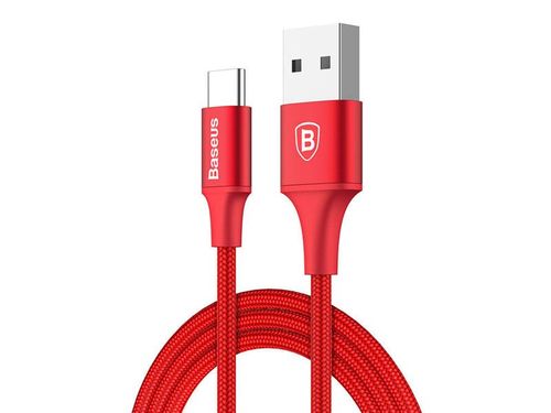 Kabel Baseus Rapid series LED USB-C typ C 1m 2a czerwony na Arena.pl