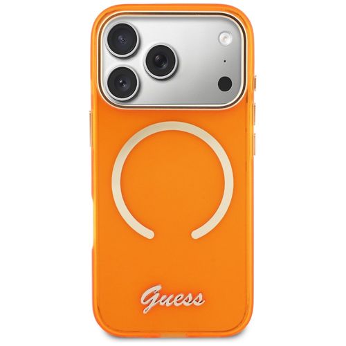 etui guess iml script metal magsafe do   iphone 17 pro pomarańczowy na Arena.pl