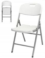 KRZESŁO CATERINGOWE BIAŁE składane wytrzymałe wzmacniane bankietowe NAMAXA