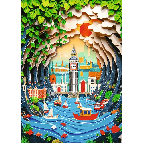 Puzzle 1000 elementów. Paper Art: Londyn na Arena.pl