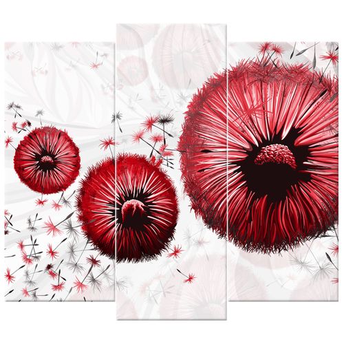Obraz Płótno 90X80 Czerwone Dmuchawce na Arena.pl