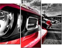 70 90CM OBRAZ 3 ELEM DODGE CHALLENGER ZACH DISCHNER ŚCIENNY DRUK PŁÓTNO