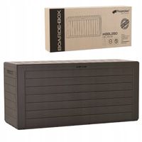 SKRZYNIA OGRODOWA 280L DUŻA BALKONOWA DO OGRODU UNIWERSALNA BRĄZOWA