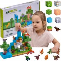 Magnetyczne klocki kostki budowlane modułowe konstrukcyjne 3d 114 elementów