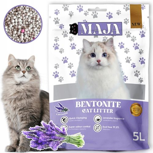 3x Żwirek bentonitowy MAJA PREMIUM Lawendowy ZESTAW 15L na Arena.pl