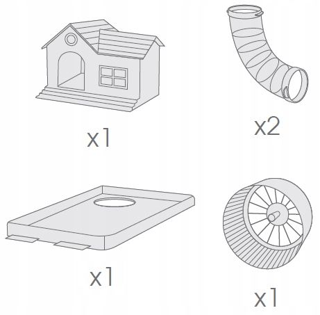 KLATKA DLA CHOMIKA MYSZY DOMEK KOŁOWROTEK TUNELE na Arena.pl