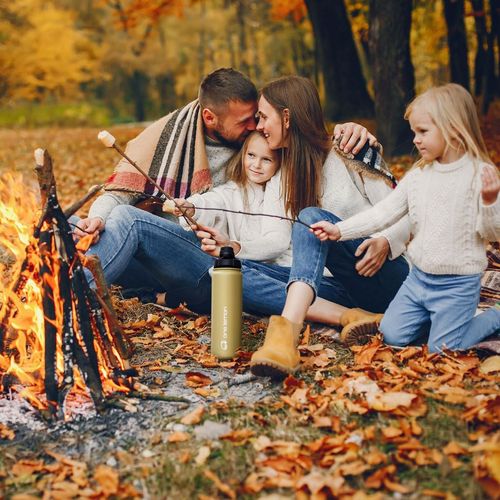one lemon Termos 750 ml Butelka ze Stali Szczelny z Blokadą Zielony na Arena.pl