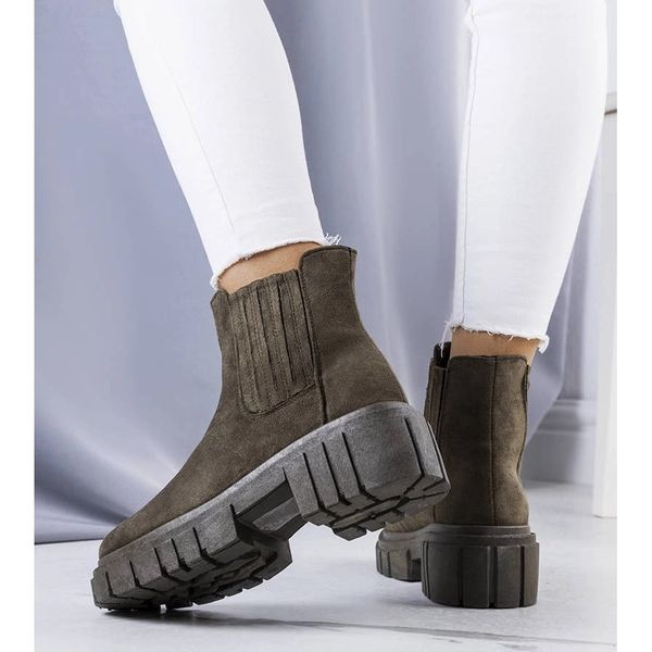 Zielone ocieplane botki r.38 zdjęcie 3