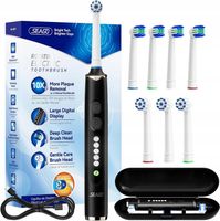 Soniczna szczoteczka Seago SG-2607 z etui i 8 końcówkami. USB, czarna