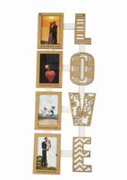 Ramka na zdjęcia LOVE 1 brązowo-biała z grawerem